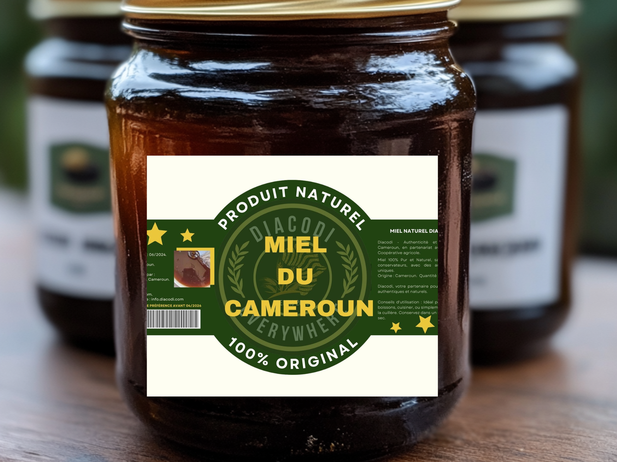 MIEL DU CAMEROUN 100% NATUREL 500 ml